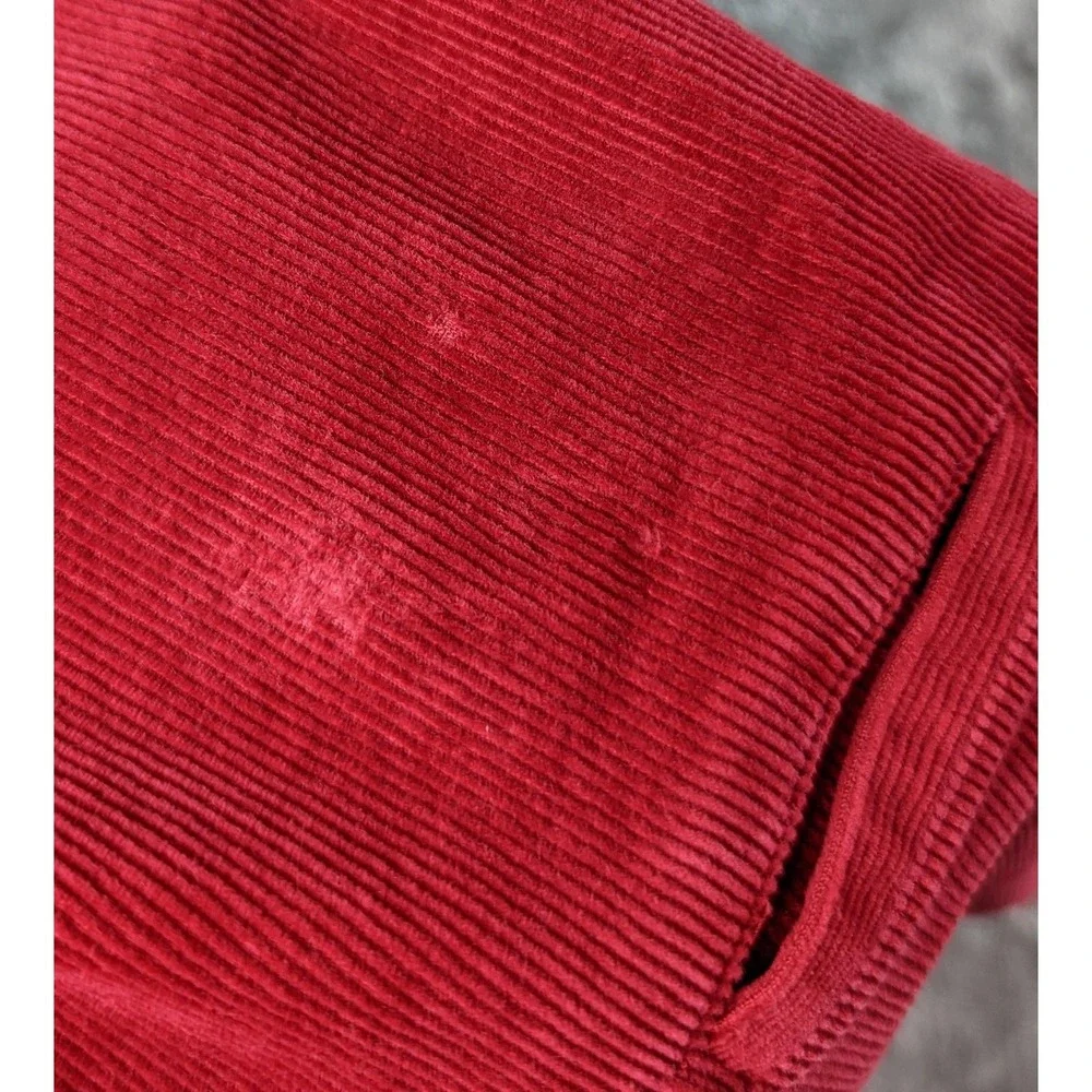 VTG Ralph Lauren Dress Girl 6 Red Corduroy Scottie Dog Shift Embroidery READ